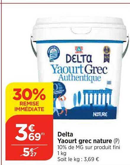 delta yaourt grec nature