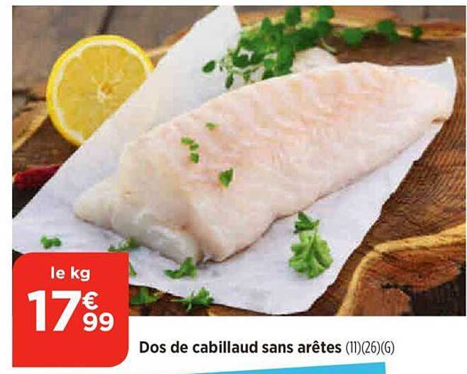 dos de cabillaud sans arêtes