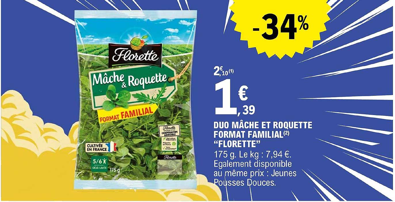duo mâche et roquette format familial "florette"