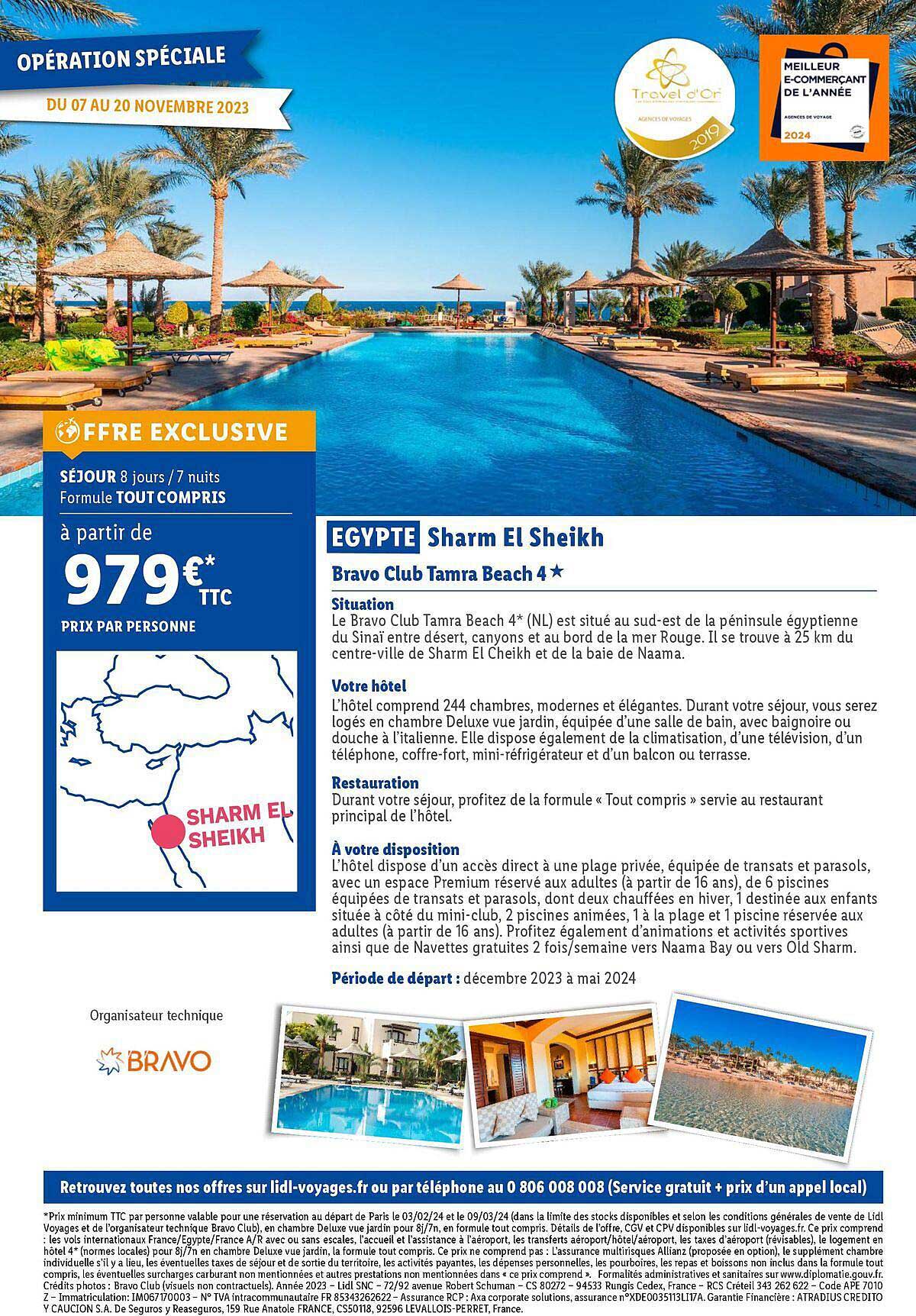 egypte sharm el sheikh : bravo club tamra beach 4*