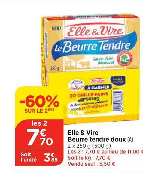 Elle & Vire Beurre Tendre Doux
