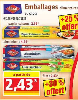 emballages alimentaires albal