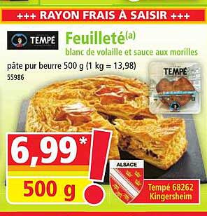 Feuilleté Blanc De Volaille Et Sauce Aux Morilles Tempé