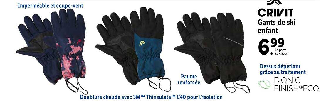 gants de ski enfant crivit