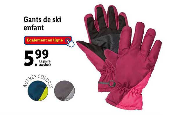 gants de ski enfant