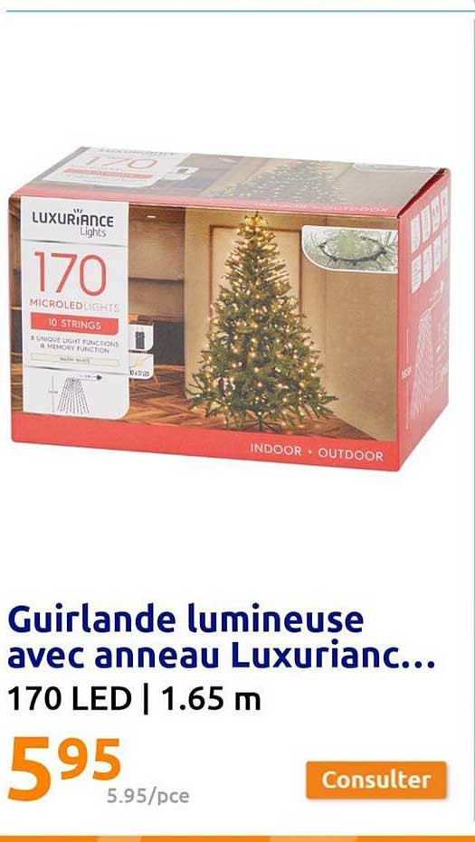 guirlande lumineuse avec anneau luxuriance