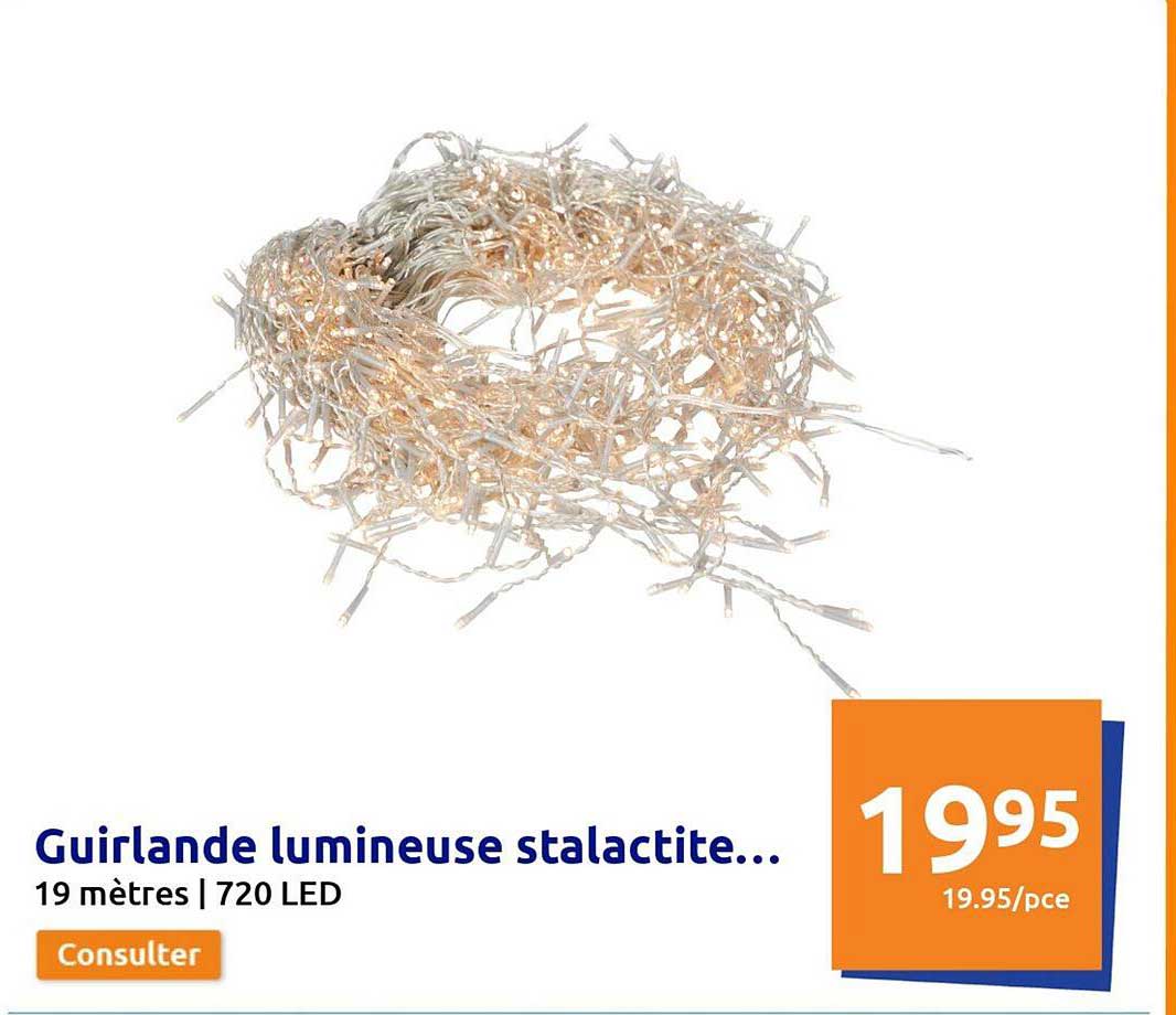guirlande lumineuse stalactite