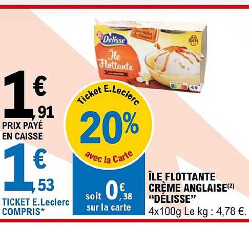 île flottante crème anglaise "délisse"