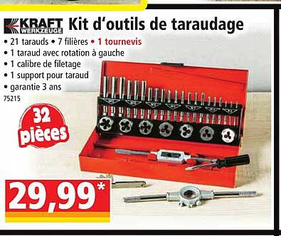 kit d'outils de taraudage kraft werkzeuge