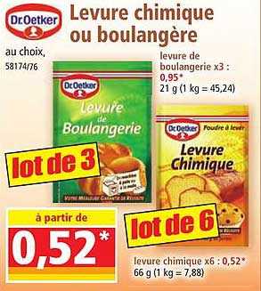 levure chimique ou boulangère dr oetker