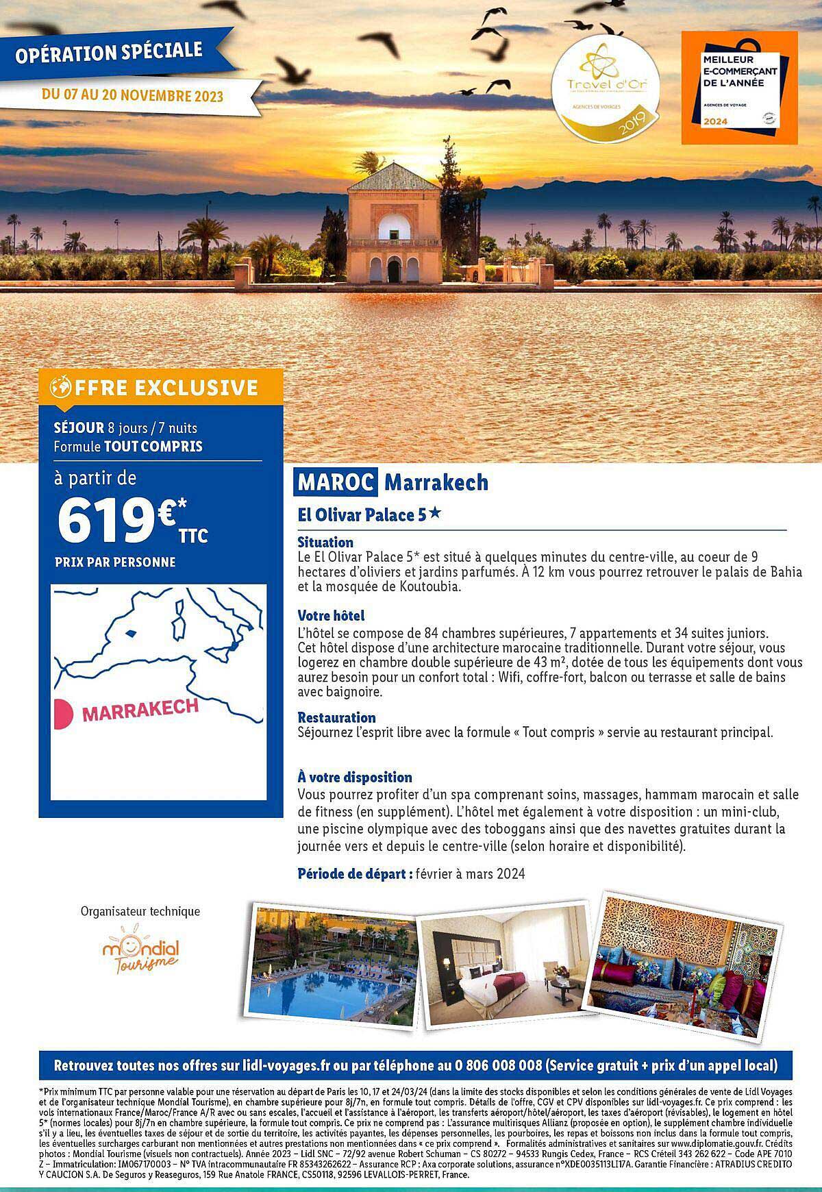 maroc marrakech : el olivar palace 5*