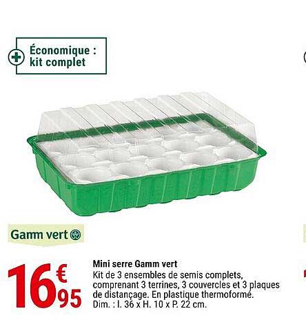 mini serre gamm vert