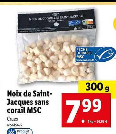 Noix De Saint-jacques Sans Corail Msc Deluxe