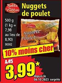 nuggets de poulet belle de vallon
