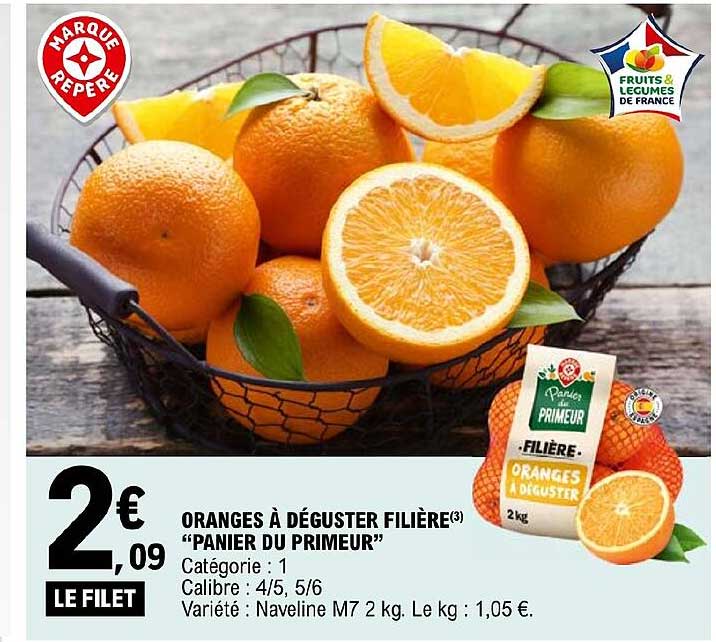 oranges à déguster filière "panier du primeur"