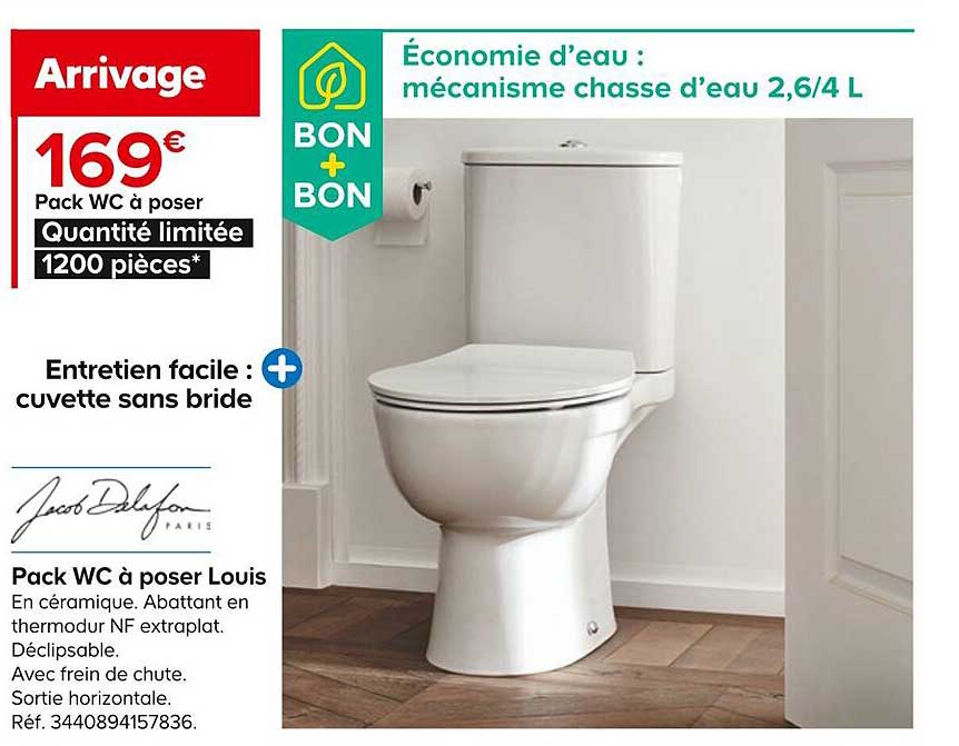 pack wc à poser louis