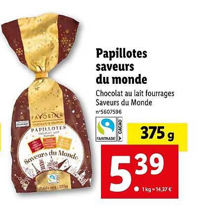 papillottes saveurs du monde favorina