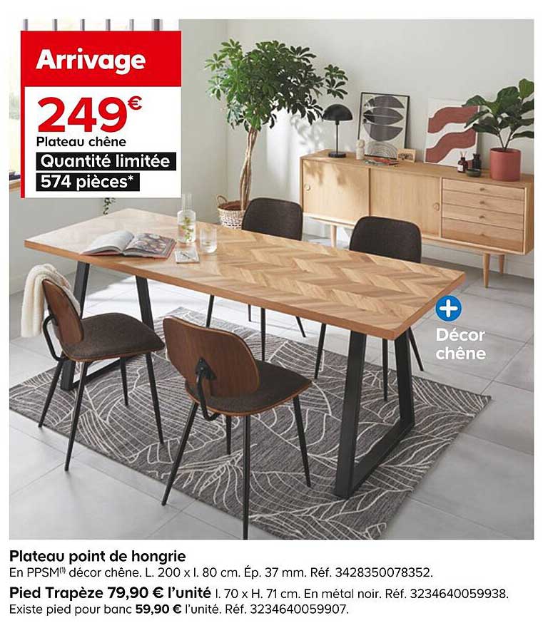 plateau chêne point de hangrie