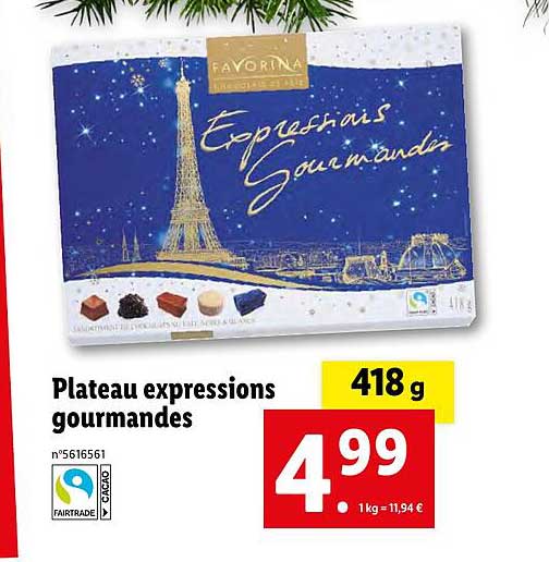 Plateau Expressions Gourmandes Favorina