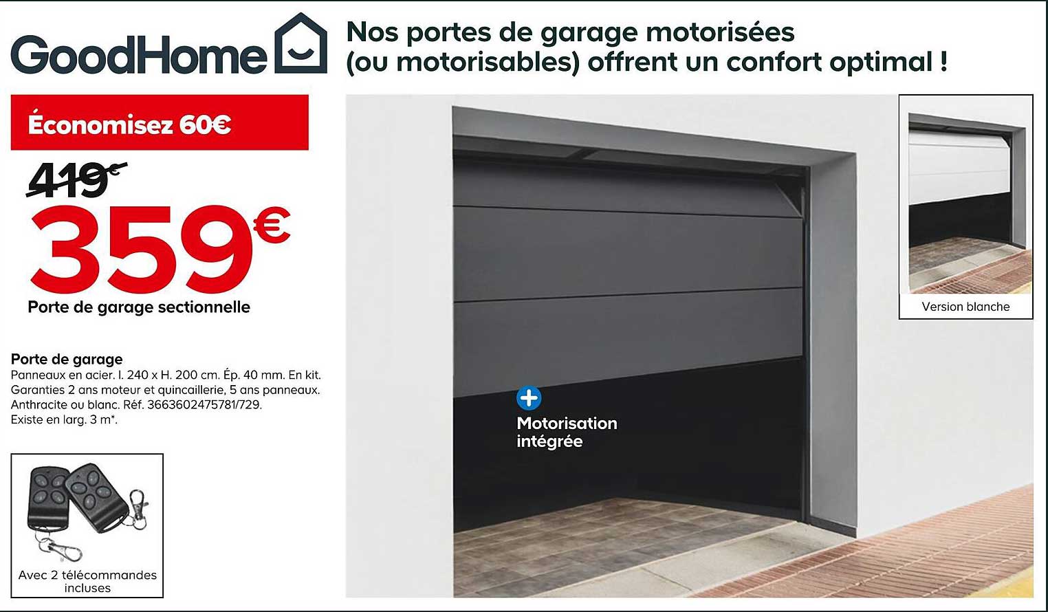Porte De Garage Sectionnelle