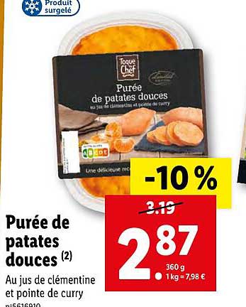 purée de patates douces toque du chef