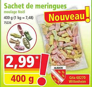 Sachet De Meringues Moulage Noël