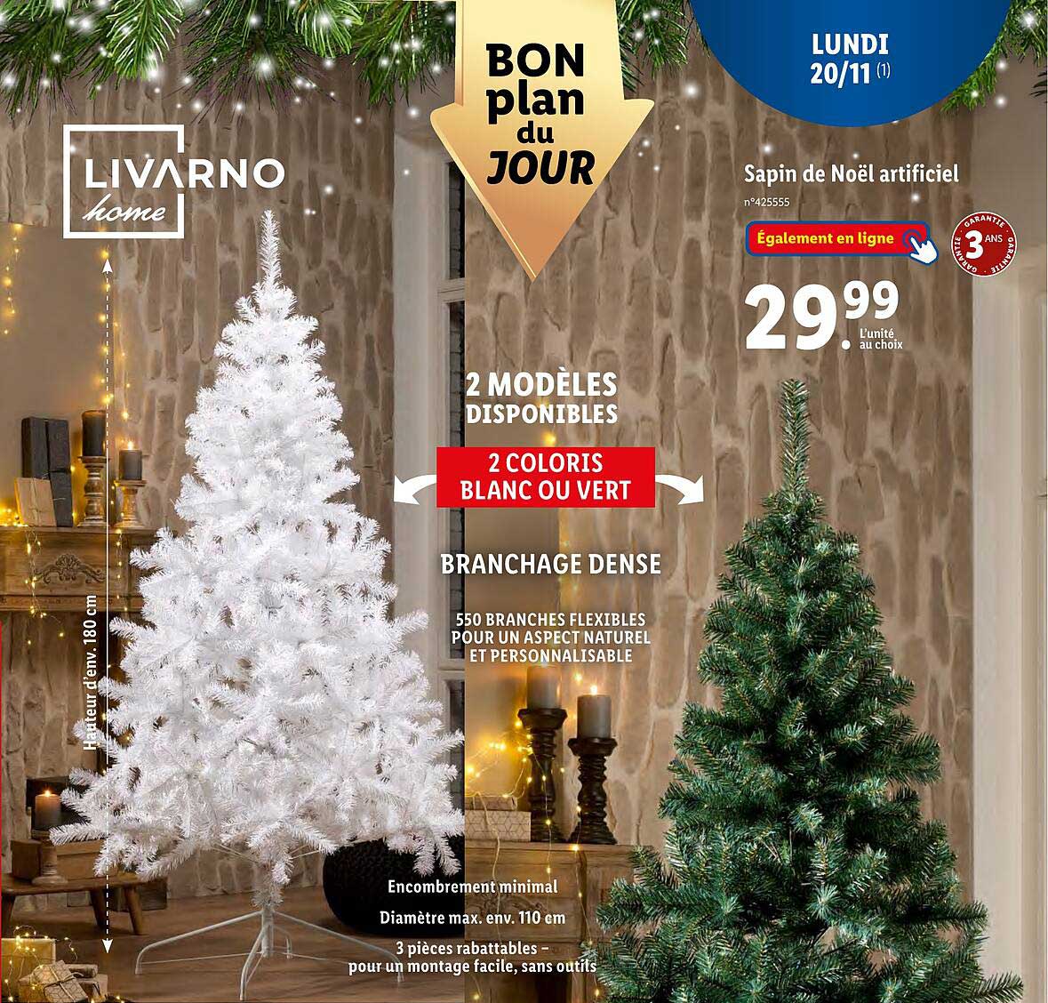 sapin de noël artificiel livarno home