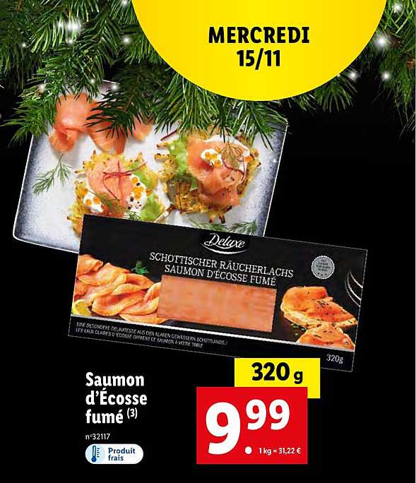 saumon d'écosse fumé deluxe