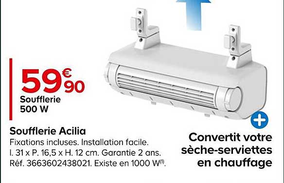soufflerie 500 w acilia