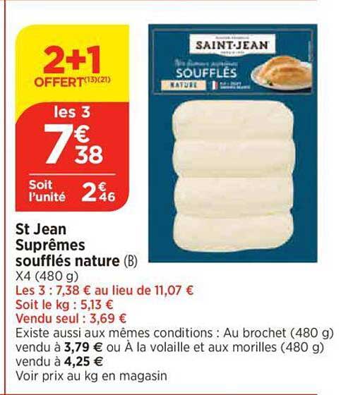 st jean suprêmes soufflés nature