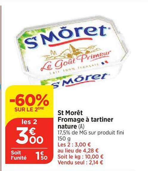 st môret fromage à tartiner nature