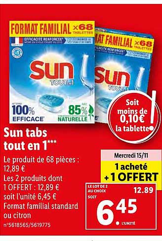 sun tabs tout en 1