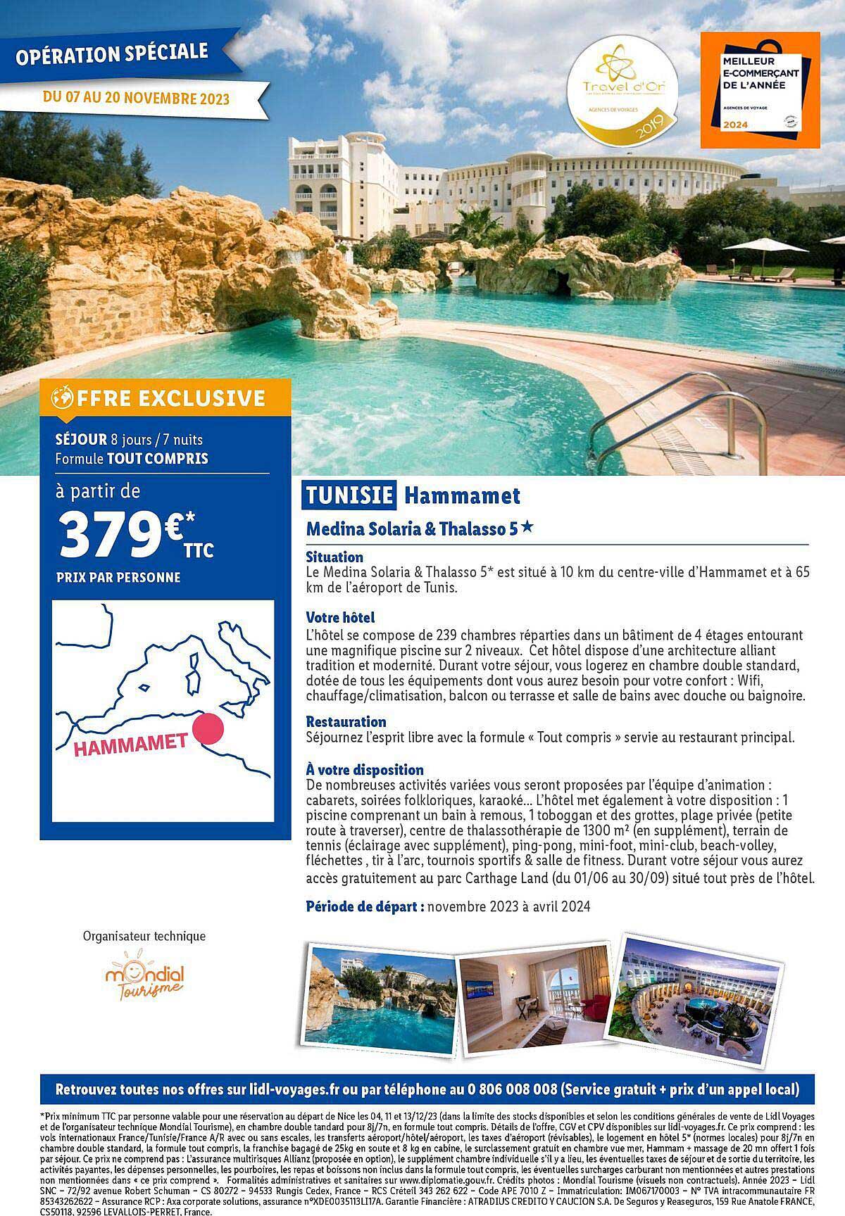 tunisie hammamet : medina solaria & thalasso 5*