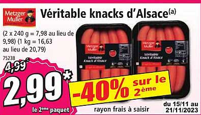 véritable knacks d'alsace metzger muller