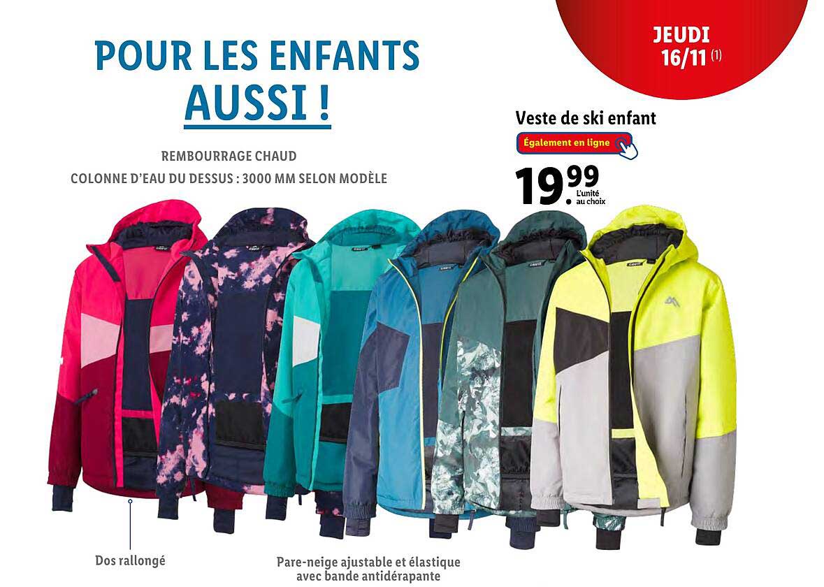veste de ski enfant
