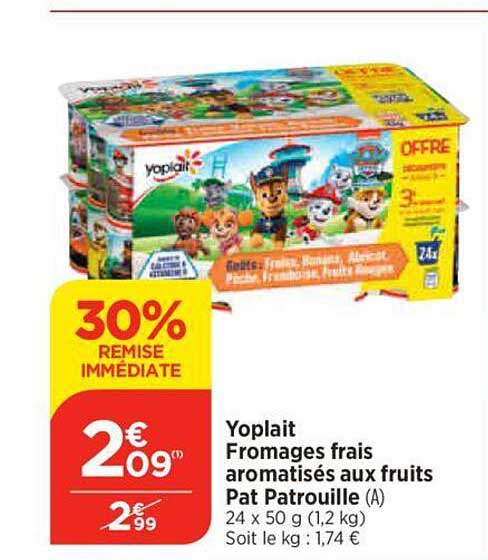 Yoplait Fromages Frais Aromatisées Aux Fruits Pat Patrouille