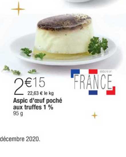 aspic d'œuf poché aux truffes 1%