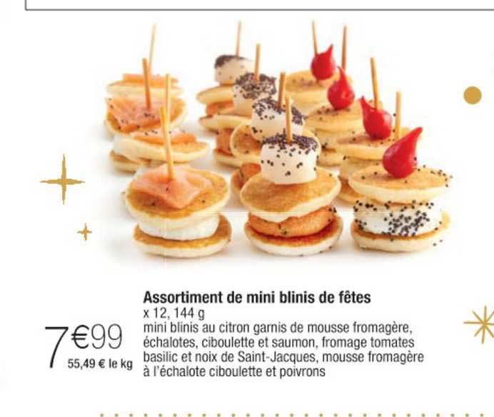Assortiment De Mini Blinis De Fêtes