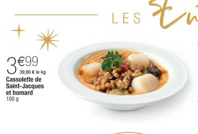 cassolette de saint jacques et homard