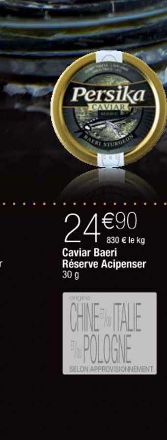 caviar baeri réserve acipenser