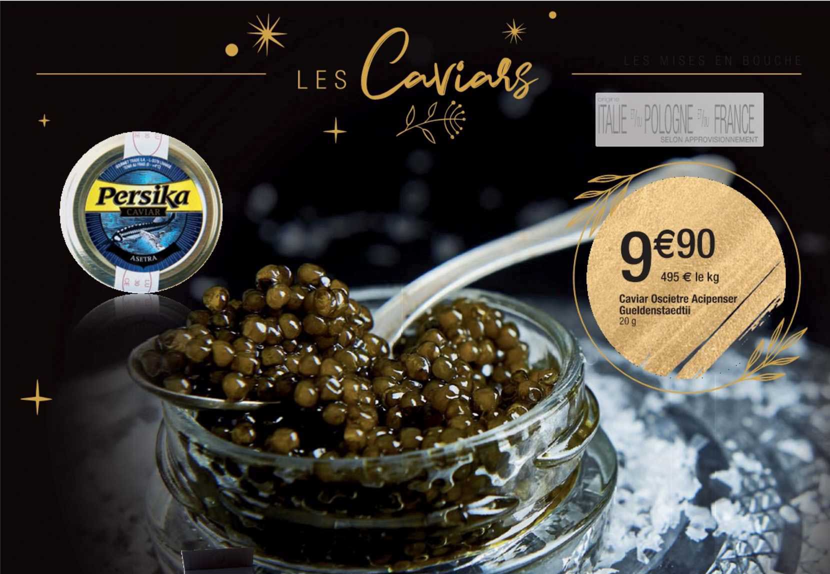 caviar oscietre acipenser gueldenstaedtil