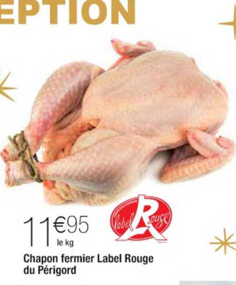 chapon fermier label rouge du périgord