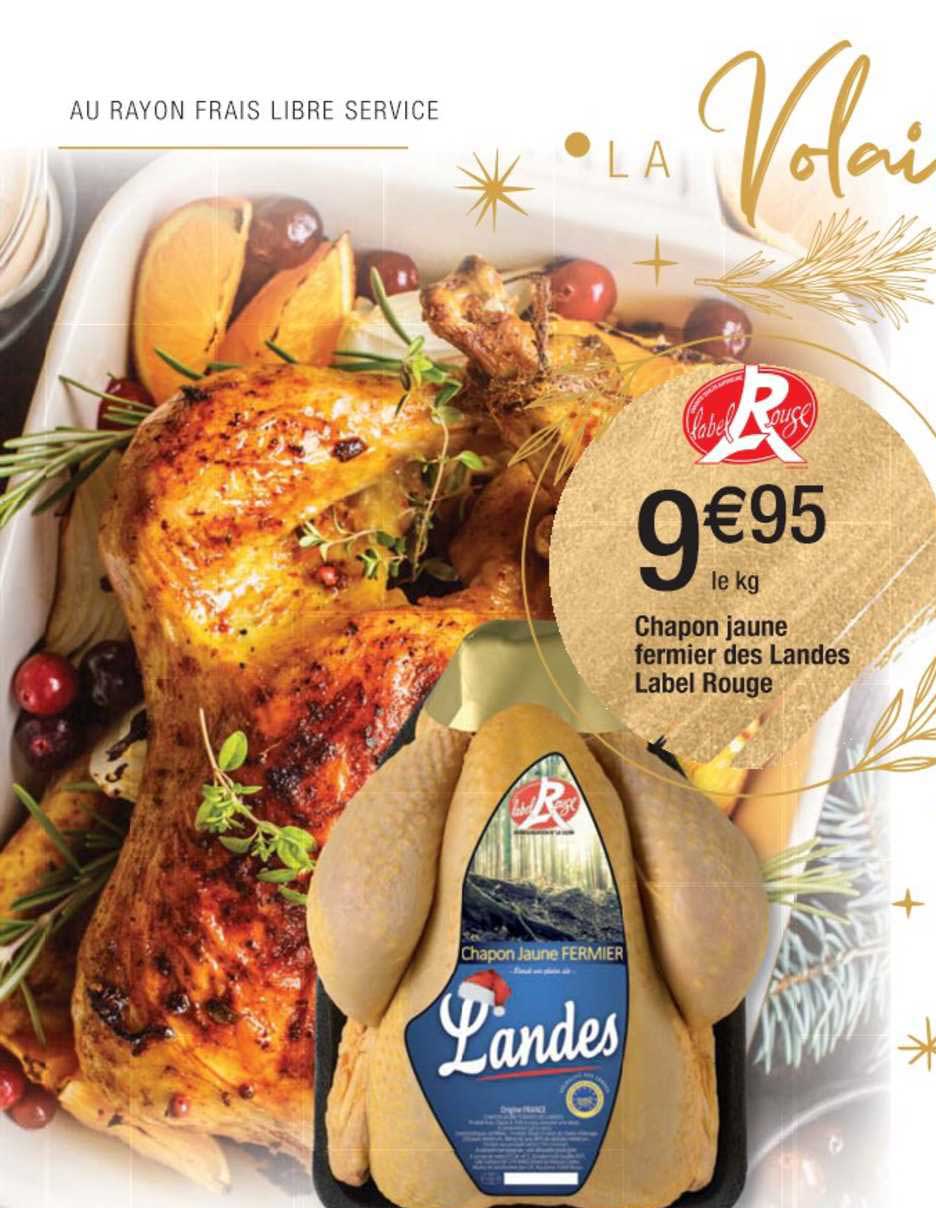 chapon jaune fermier des landes label rouge