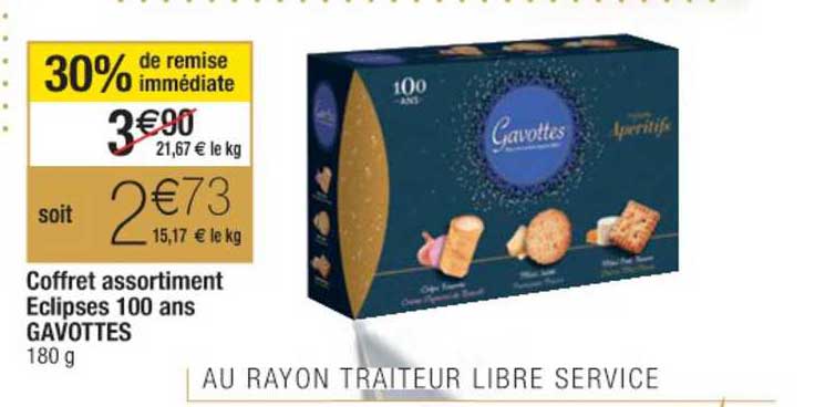 coffret assortiment eclipses 100 ans gavottes 30% de remise immédiate