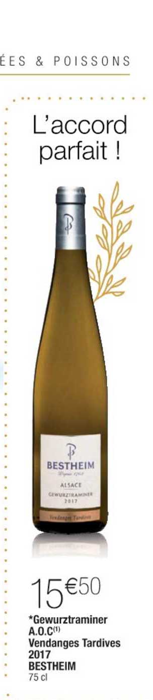 gewurztraminer a.o.c vendanges tardives 2017 bestheim