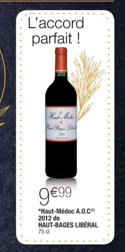 haut médoc aoc 2012 de haut bages libéral