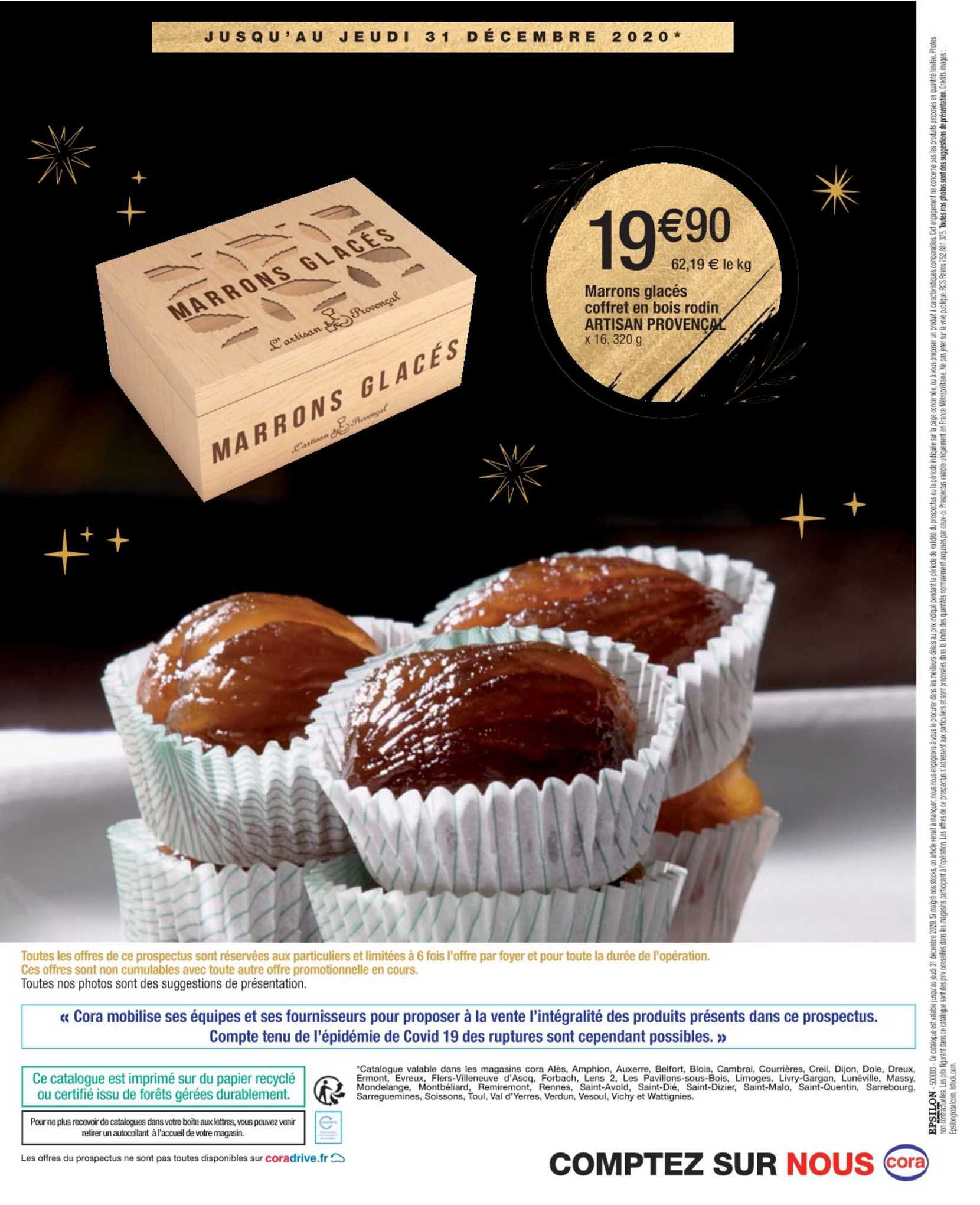 marrons glacés coffret en bois rodin artisan provençal