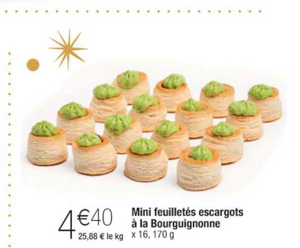 Mini Feuilletés Escargots à La Bourguignonne