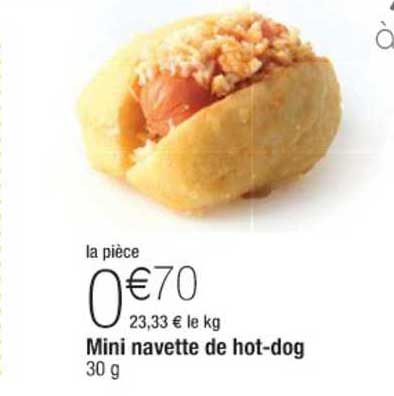 mini navette de hot-dog