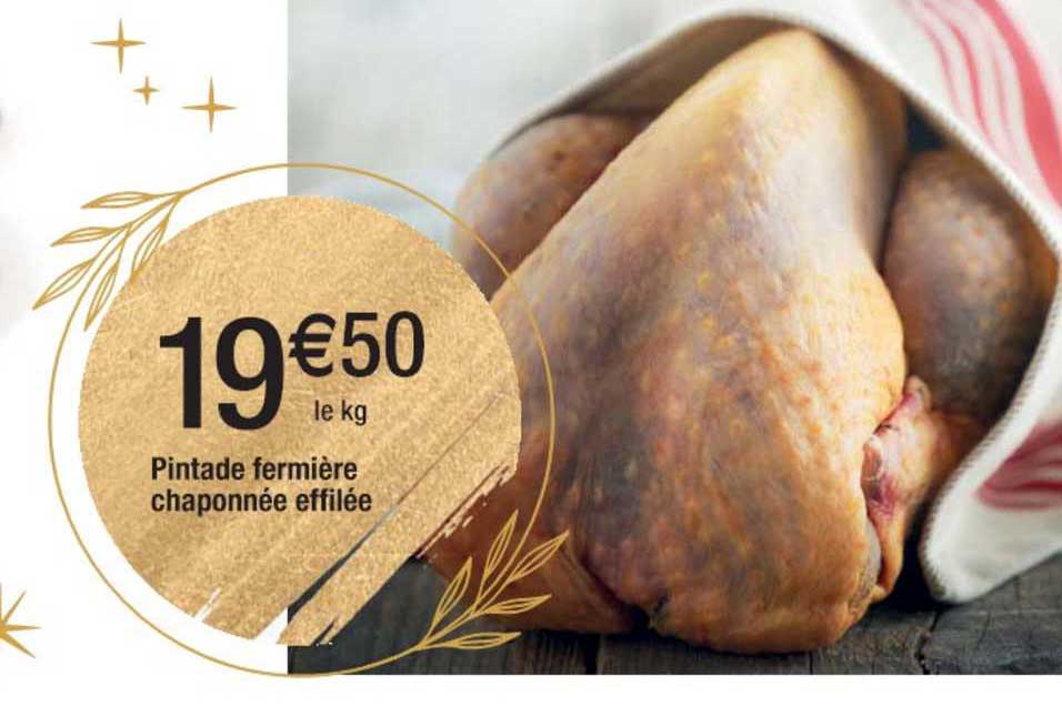 Pintade Fermière Chaponnée Effilée